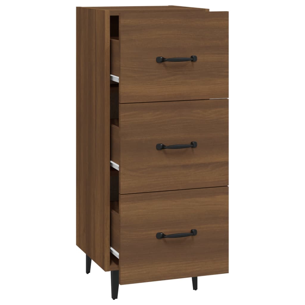 Dressoir 34,5x34x90 cm bewerkt hout bruin eikenkleur is nu te koop bij PeponiXL, paradijselijk wonen!