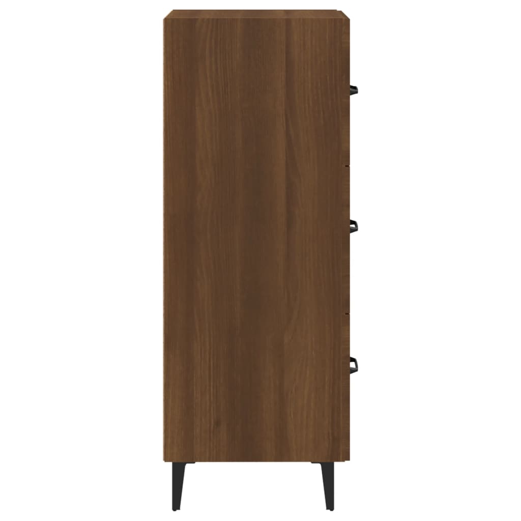 Dressoir 34,5x34x90 cm bewerkt hout bruin eikenkleur is nu te koop bij PeponiXL, paradijselijk wonen!