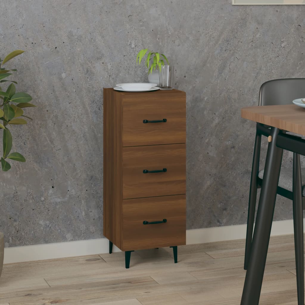 Dressoir 34,5x34x90 cm bewerkt hout bruin eikenkleur is nu te koop bij PeponiXL, paradijselijk wonen!