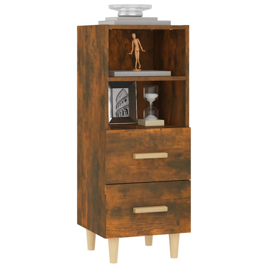 Dressoir 34,5x34x90 cm bewerkt hout gerookt eikenkleurig is nu te koop bij PeponiXL, paradijselijk wonen!