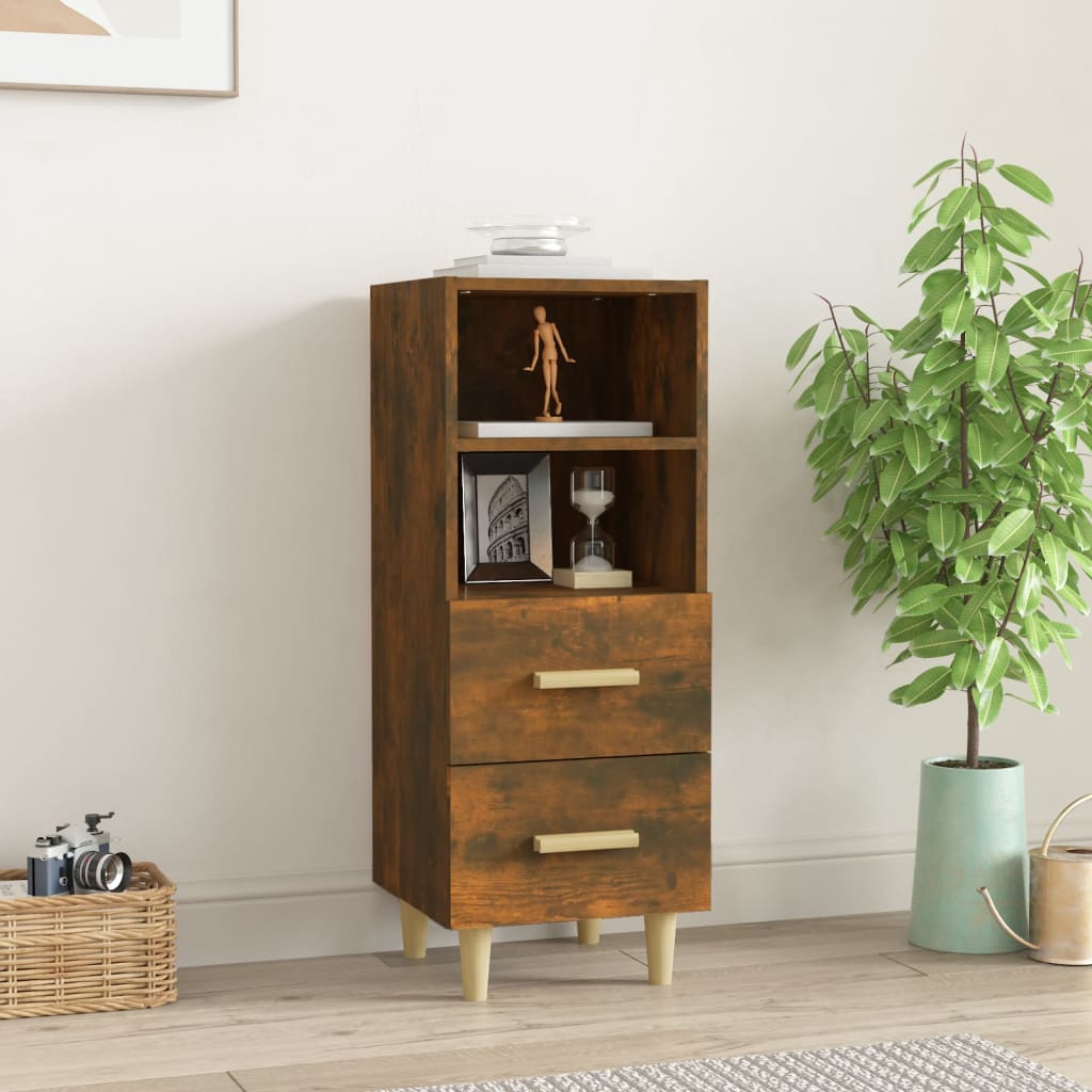 Dressoir 34,5x34x90 cm bewerkt hout gerookt eikenkleurig is nu te koop bij PeponiXL, paradijselijk wonen!