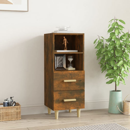 Dressoir 34,5x34x90 cm bewerkt hout gerookt eikenkleurig is nu te koop bij PeponiXL, paradijselijk wonen!