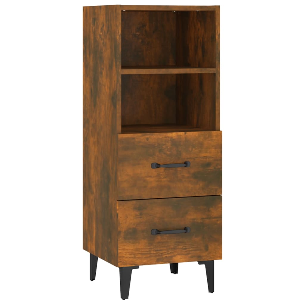 Dressoir 34,5x34x90 cm bewerkt hout gerookt eikenkleurig is nu te koop bij PeponiXL, paradijselijk wonen!