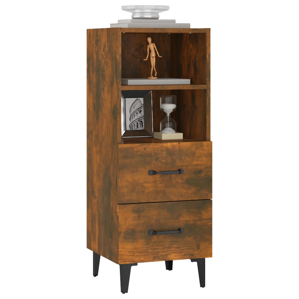 Dressoir 34,5x34x90 cm bewerkt hout gerookt eikenkleurig is nu te koop bij PeponiXL, paradijselijk wonen!