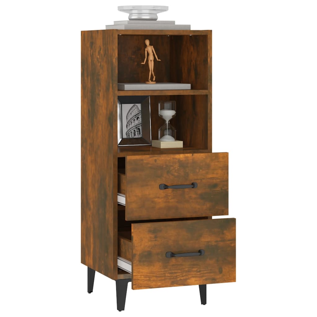 Dressoir 34,5x34x90 cm bewerkt hout gerookt eikenkleurig is nu te koop bij PeponiXL, paradijselijk wonen!