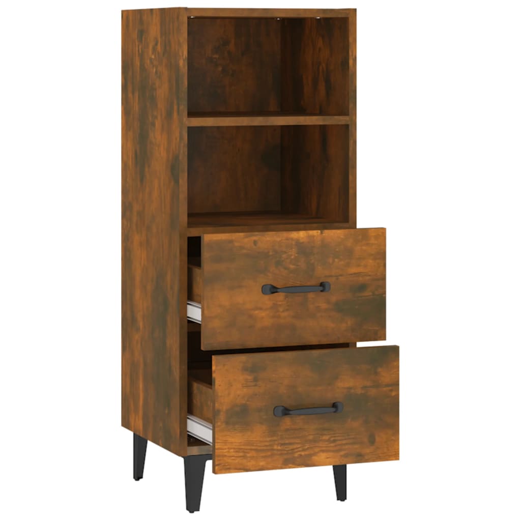 Dressoir 34,5x34x90 cm bewerkt hout gerookt eikenkleurig is nu te koop bij PeponiXL, paradijselijk wonen!