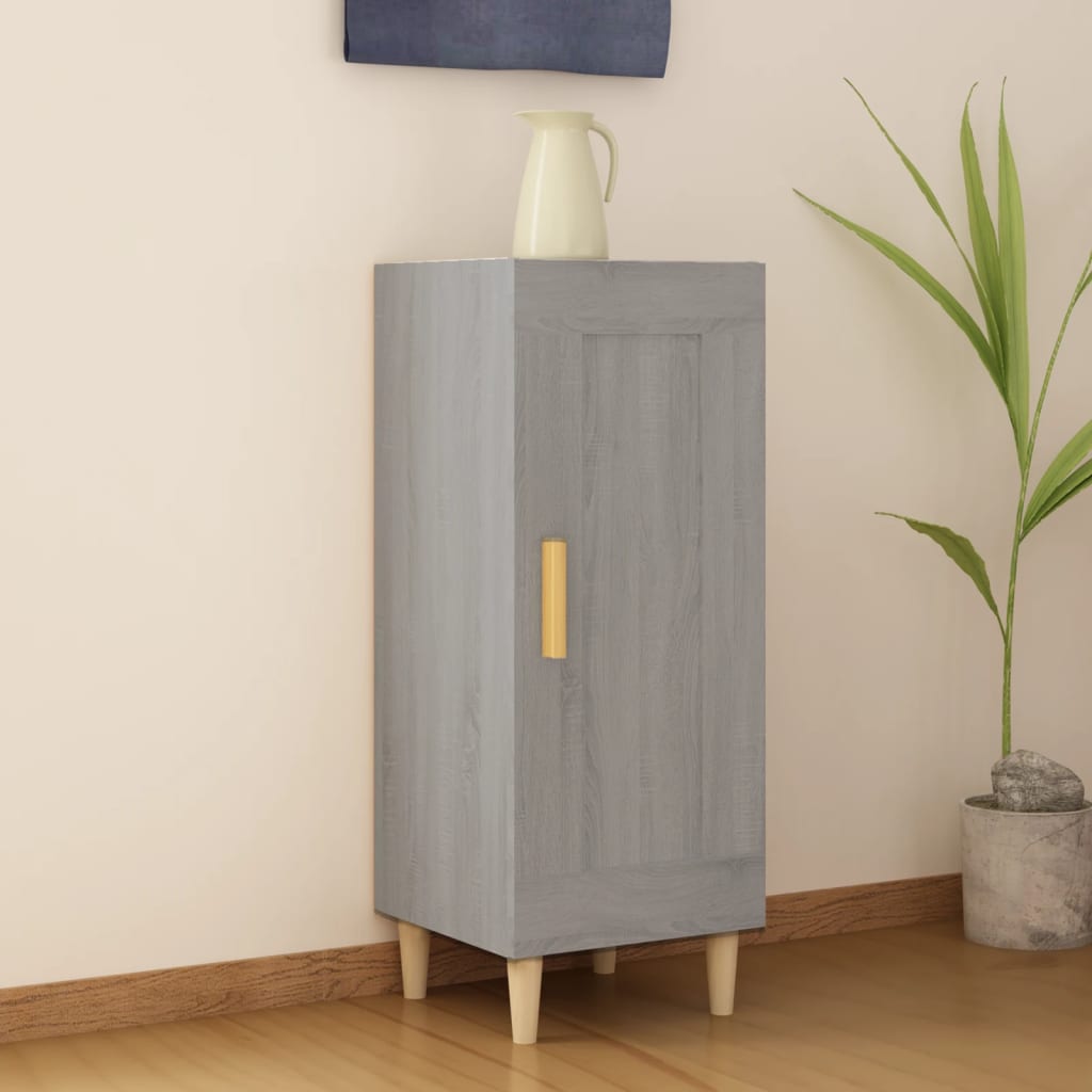 Dressoir 34,5x34x90 cm bewerkt hout grijs sonoma eikenkleurig is nu te koop bij PeponiXL, paradijselijk wonen!