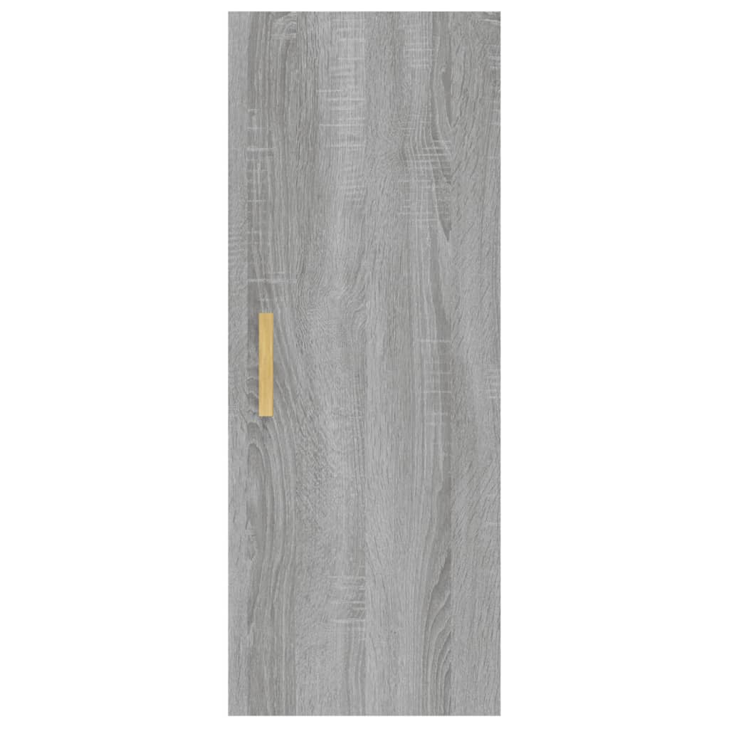 Wandkast 34,5x34x90 cm bewerkt hout grijs sonoma eikenkleurig is nu te koop bij PeponiXL, paradijselijk wonen!