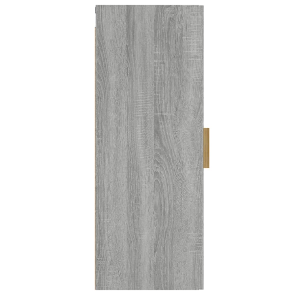 Wandkast 34,5x34x90 cm bewerkt hout grijs sonoma eikenkleurig is nu te koop bij PeponiXL, paradijselijk wonen!
