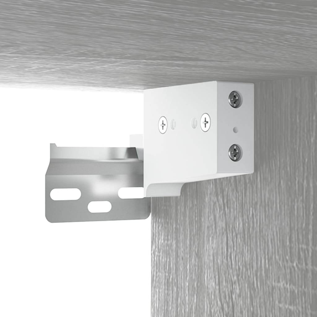 Wandkast 34,5x34x90 cm bewerkt hout grijs sonoma eikenkleurig is nu te koop bij PeponiXL, paradijselijk wonen!