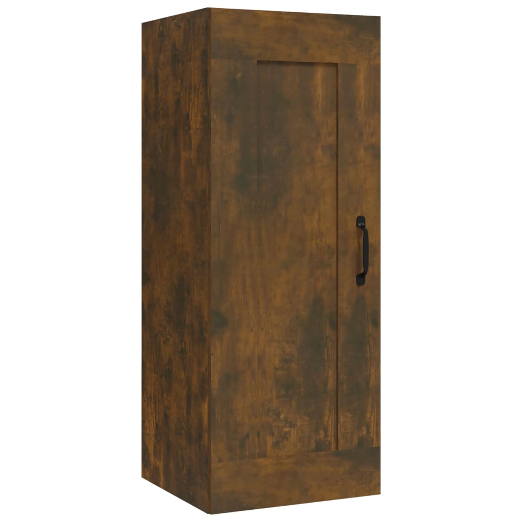 Wandkast 35x34x90 cm bewerkt hout gerookt eikenkleurig is nu te koop bij PeponiXL, paradijselijk wonen!