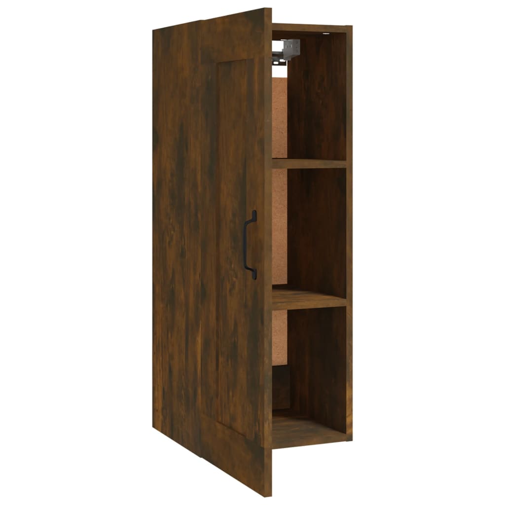 Wandkast 35x34x90 cm bewerkt hout gerookt eikenkleurig is nu te koop bij PeponiXL, paradijselijk wonen!