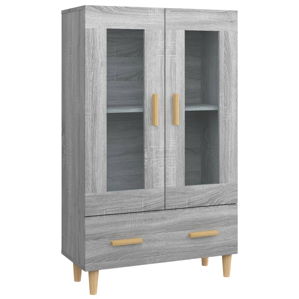 Hoge kast 70x31x115 cm bewerkt hout grijs sonoma eikenkleurig is nu te koop bij PeponiXL, paradijselijk wonen!
