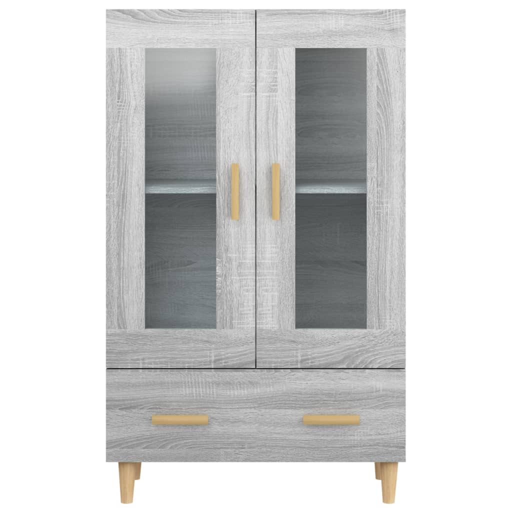 Hoge kast 70x31x115 cm bewerkt hout grijs sonoma eikenkleurig is nu te koop bij PeponiXL, paradijselijk wonen!
