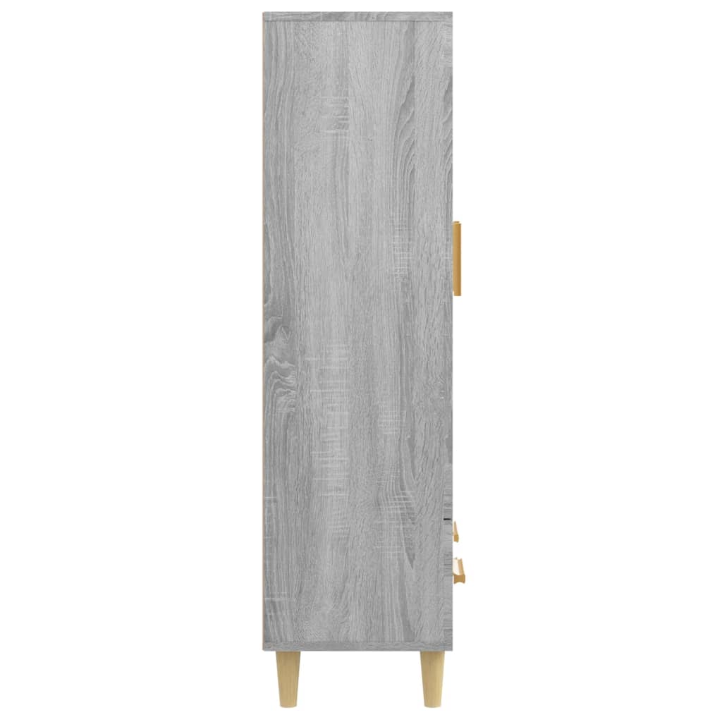 Hoge kast 70x31x115 cm bewerkt hout grijs sonoma eikenkleurig is nu te koop bij PeponiXL, paradijselijk wonen!