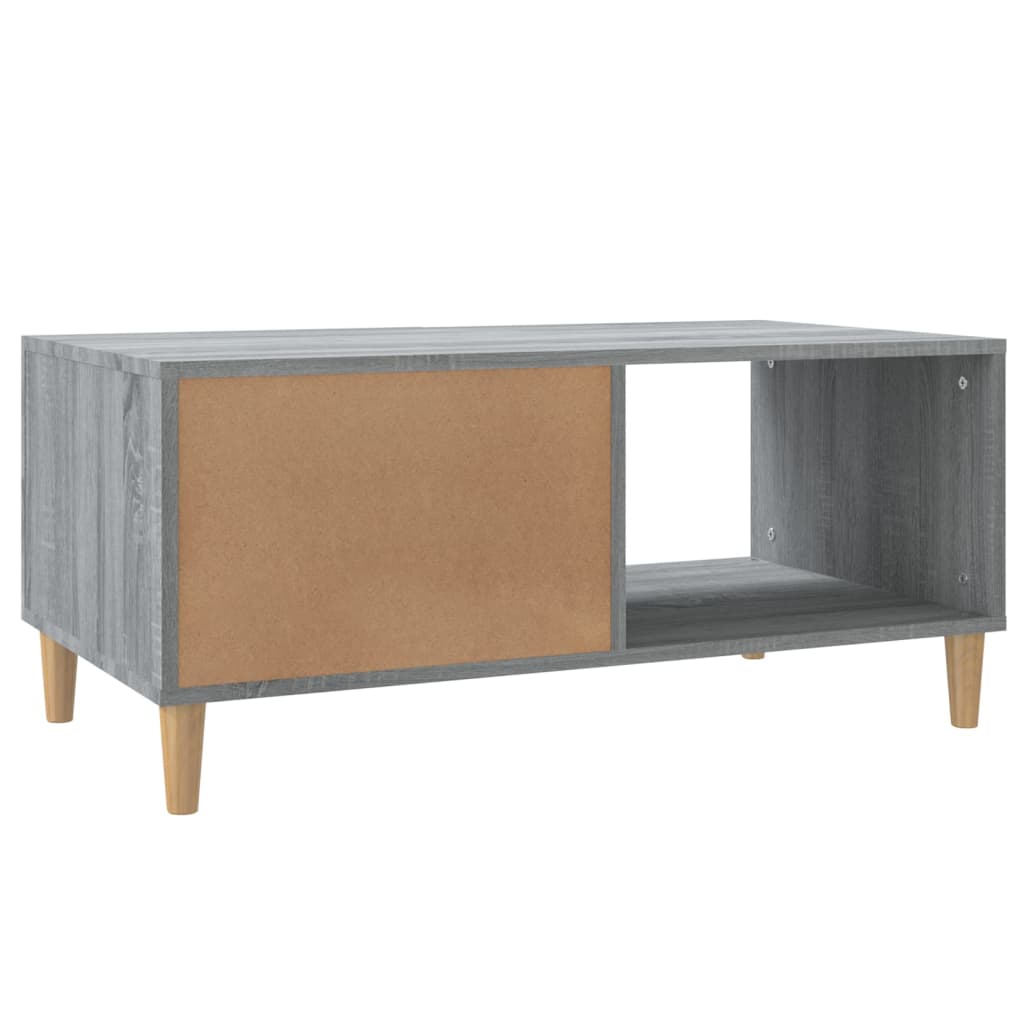 Salontafel 89,5x50x40 cm bewerkt hout grijs sonoma eikenkleurig is nu te koop bij PeponiXL, paradijselijk wonen!