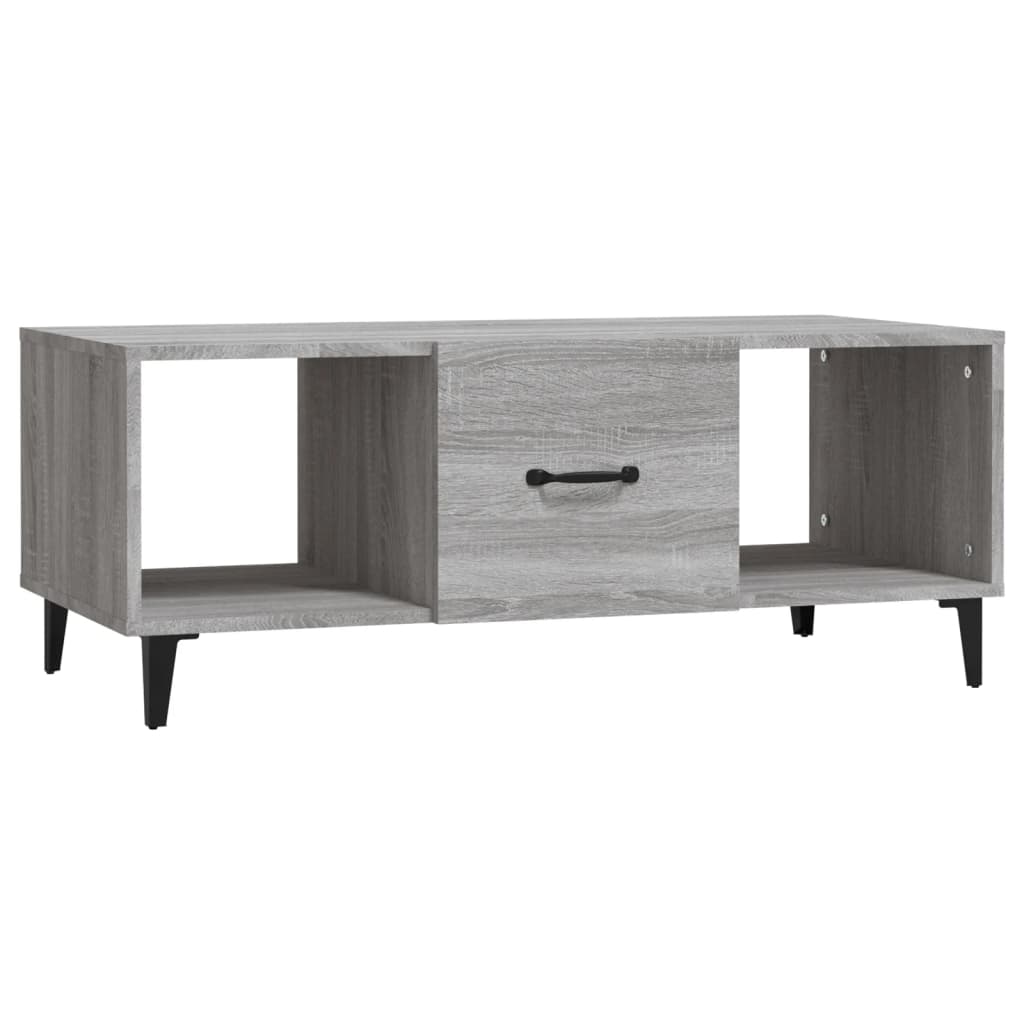 Salontafel 102x50x40 cm bewerkt hout grijs sonoma eikenkleurig is nu te koop bij PeponiXL, paradijselijk wonen!