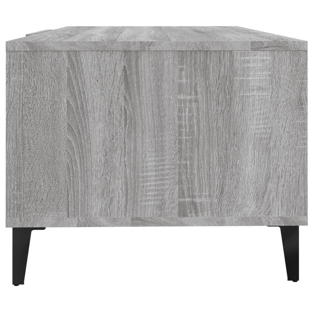 Salontafel 102x50x40 cm bewerkt hout grijs sonoma eikenkleurig is nu te koop bij PeponiXL, paradijselijk wonen!