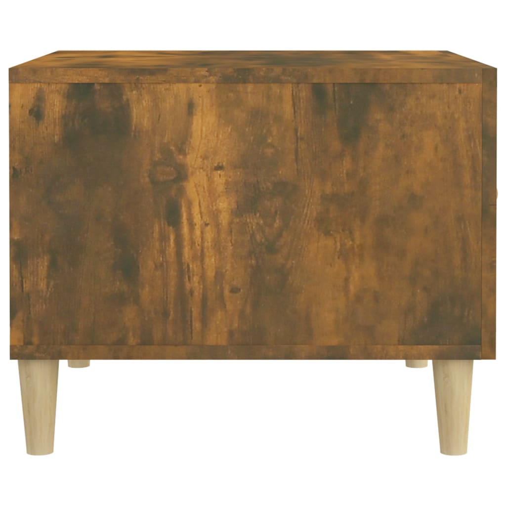 Salontafel 50x50x40 cm bewerkt hout gerookt eikenkleurig is nu te koop bij PeponiXL, paradijselijk wonen!