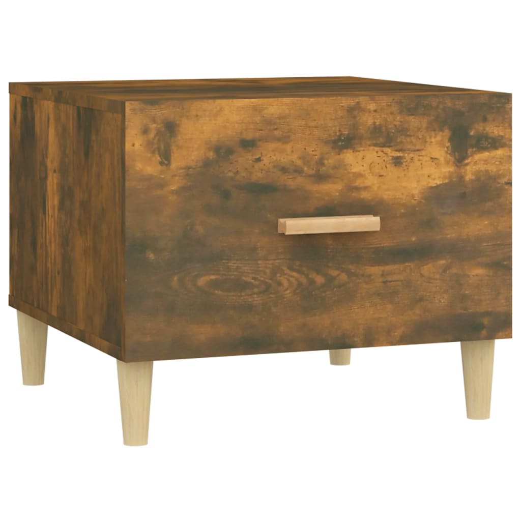 Salontafels 2 st 50x50x40 cm bewerkt hout gerookt eikenkleurig is nu te koop bij PeponiXL, paradijselijk wonen!