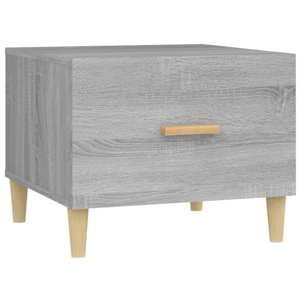 Salontafel 50x50x40 cm bewerkt hout grijs sonoma eikenkleurig is nu te koop bij PeponiXL, paradijselijk wonen!