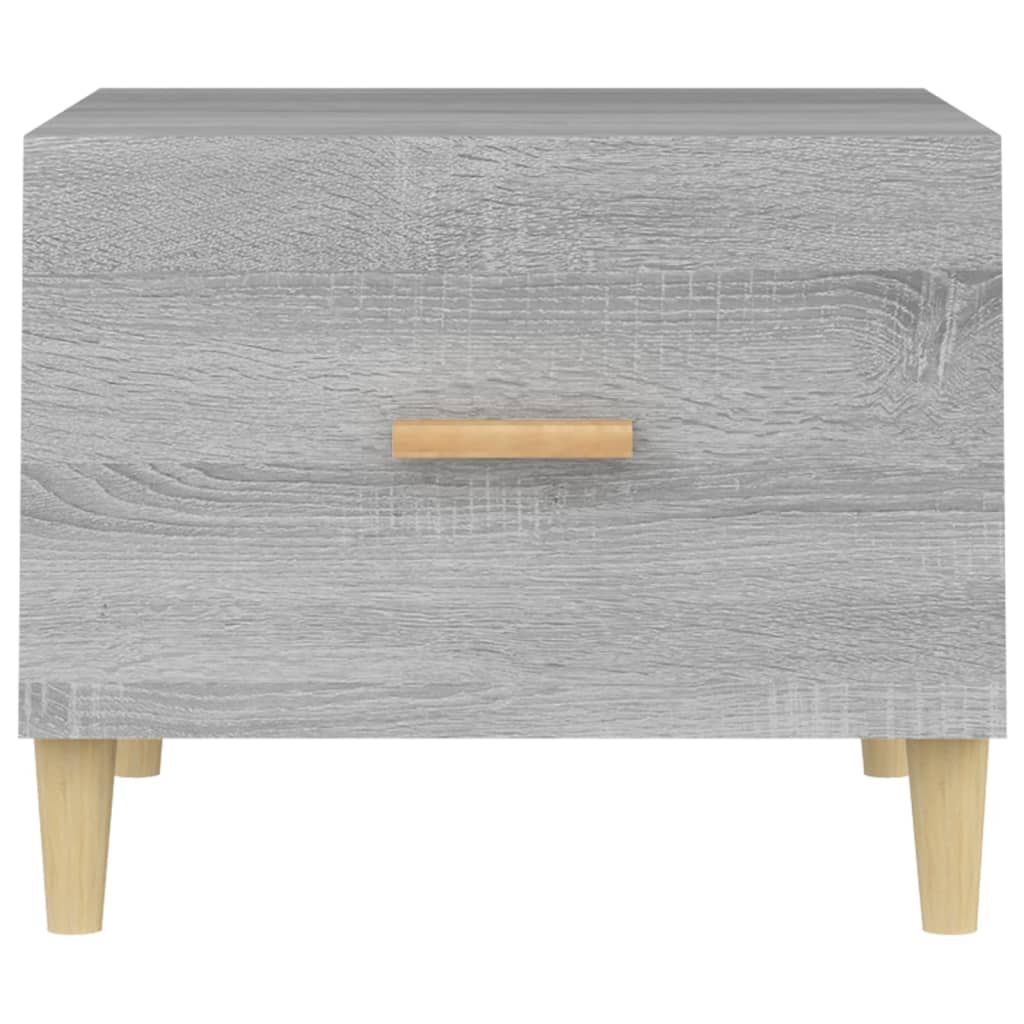 Salontafel 50x50x40 cm bewerkt hout grijs sonoma eikenkleurig is nu te koop bij PeponiXL, paradijselijk wonen!