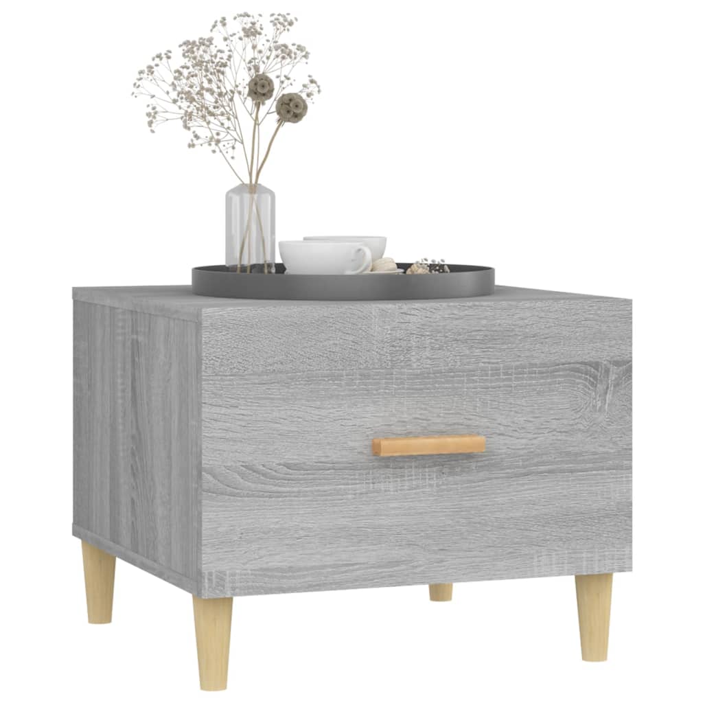 Salontafels 2 st 50x50x40 cm bewerkt hout grijs sonoma eiken is nu te koop bij PeponiXL, paradijselijk wonen!