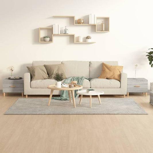 Salontafels 2 st 50x50x40 cm bewerkt hout grijs sonoma eiken is nu te koop bij PeponiXL, paradijselijk wonen!