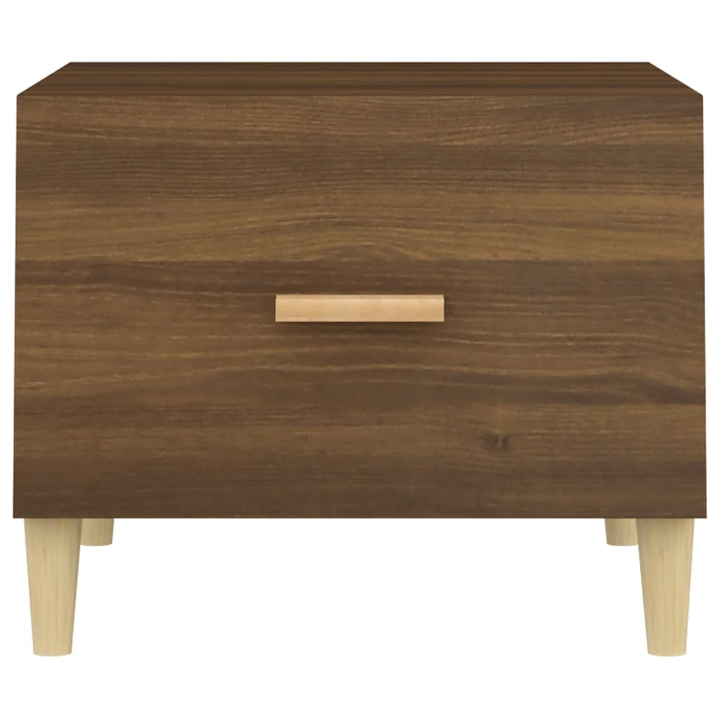 Salontafel 50x50x40 cm bewerkt hout bruin eikenkleur is nu te koop bij PeponiXL, paradijselijk wonen!