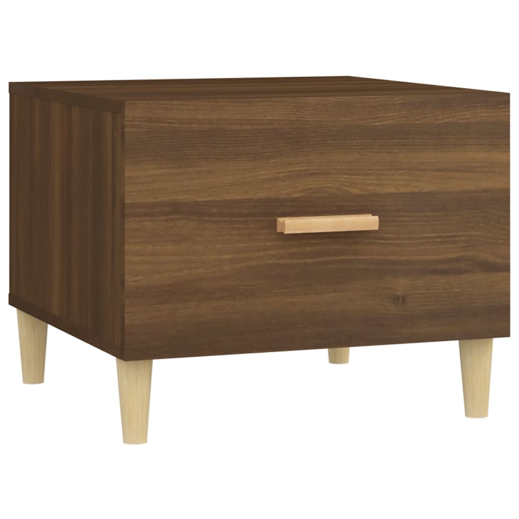 Salontafels 2 st 50x50x40 cm bewerkt hout bruin eikenkleur is nu te koop bij PeponiXL, paradijselijk wonen!