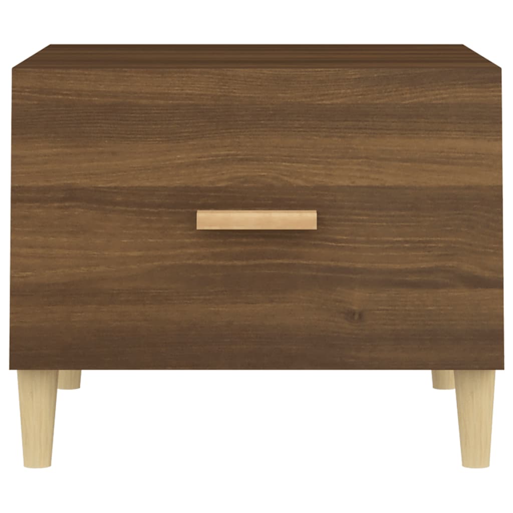 Salontafels 2 st 50x50x40 cm bewerkt hout bruin eikenkleur is nu te koop bij PeponiXL, paradijselijk wonen!