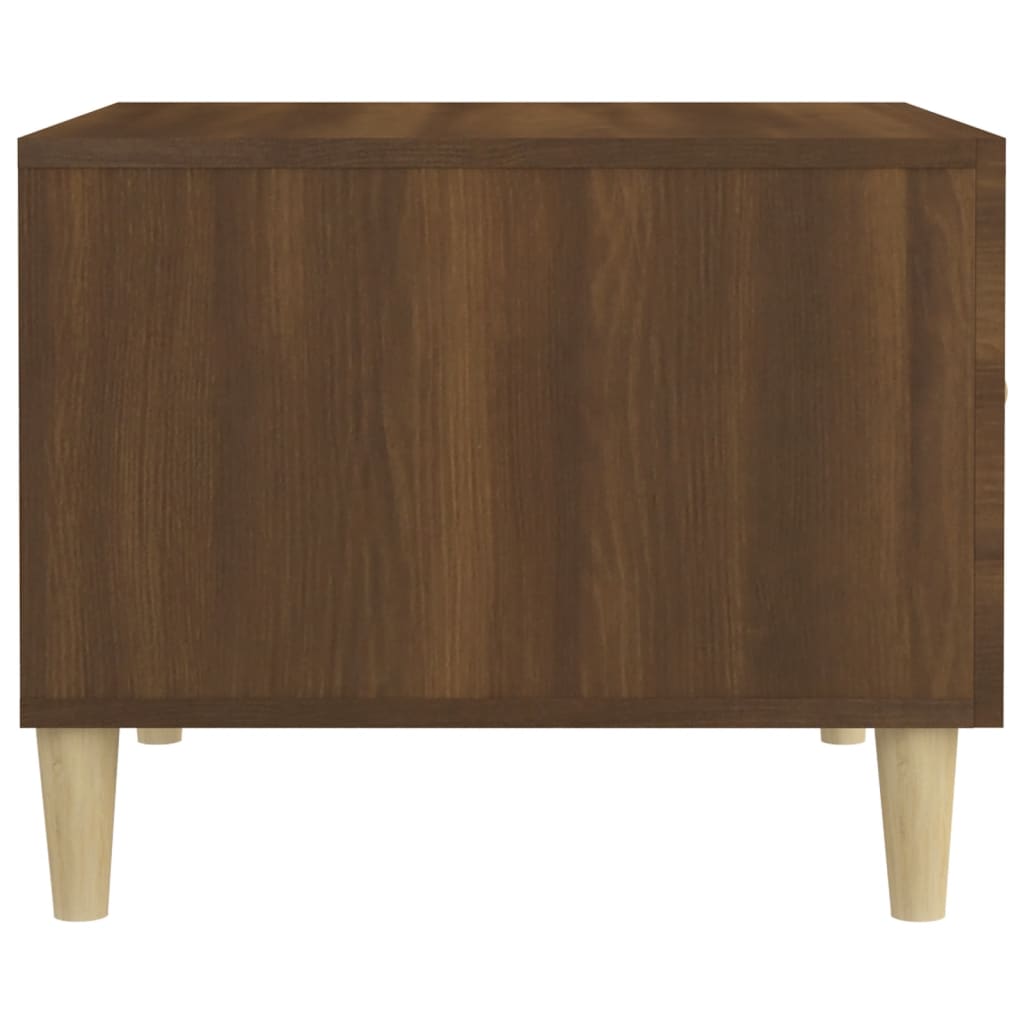Salontafels 2 st 50x50x40 cm bewerkt hout bruin eikenkleur is nu te koop bij PeponiXL, paradijselijk wonen!