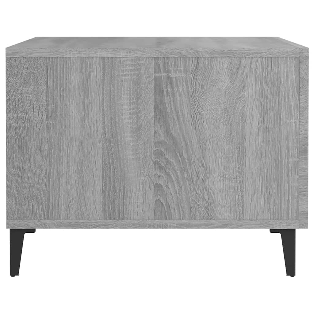 Salontafels 2 st met metalen poten 50x50x40 cm grijs sonoma is nu te koop bij PeponiXL, paradijselijk wonen!