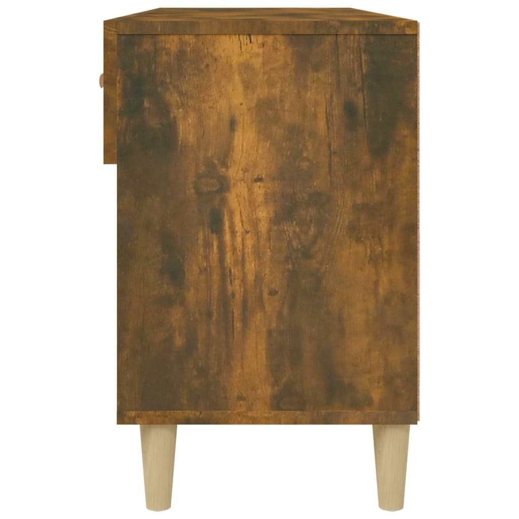 Schoenenkast 102x35x55 cm bewerkt hout gerookt eikenkleurig is nu te koop bij PeponiXL, paradijselijk wonen!
