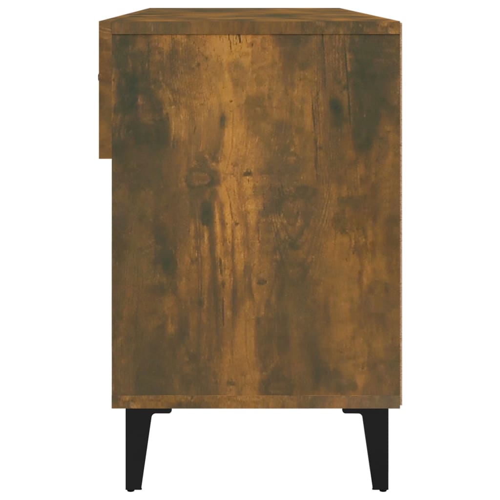 Schoenenkast 102x35x55 cm bewerkt hout gerookt eikenkleurig is nu te koop bij PeponiXL, paradijselijk wonen!