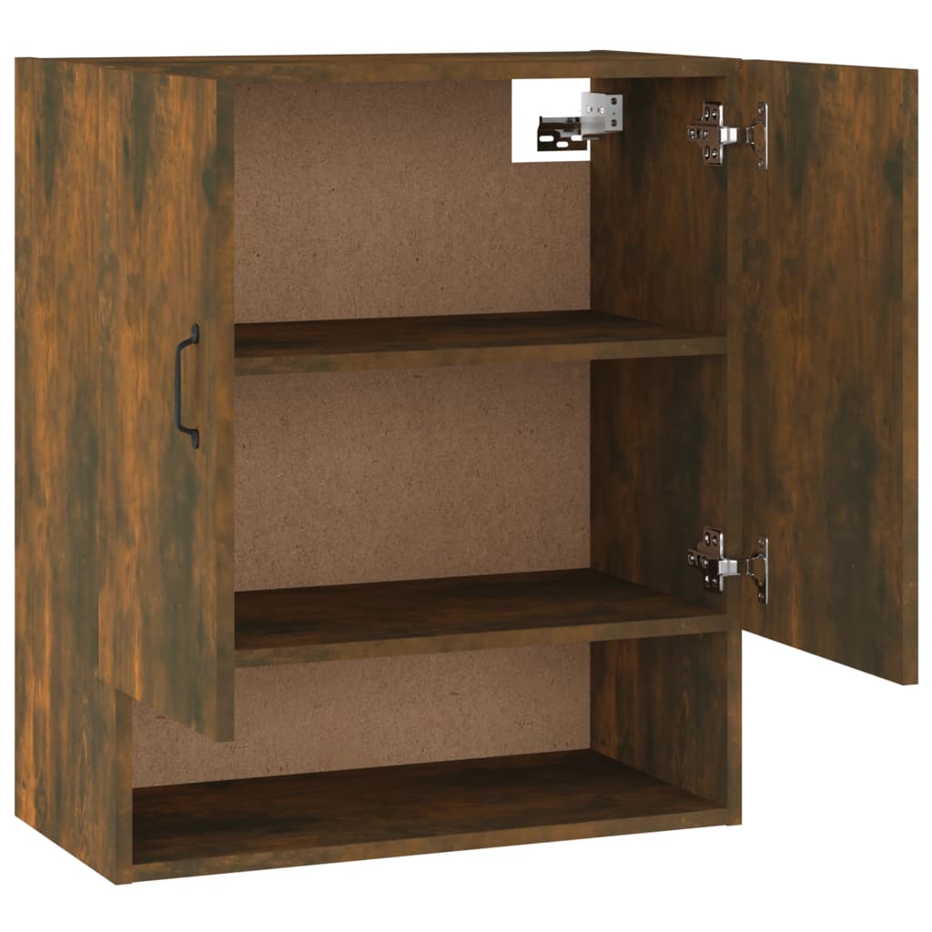 Wandkast 60x31x70 cm bewerkt hout gerookt eikenkleurig is nu te koop bij PeponiXL, paradijselijk wonen!