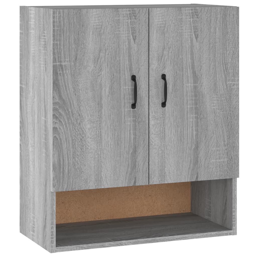 Wandkast 60x31x70 cm bewerkt hout grijs sonoma eikenkleurig is nu te koop bij PeponiXL, paradijselijk wonen!