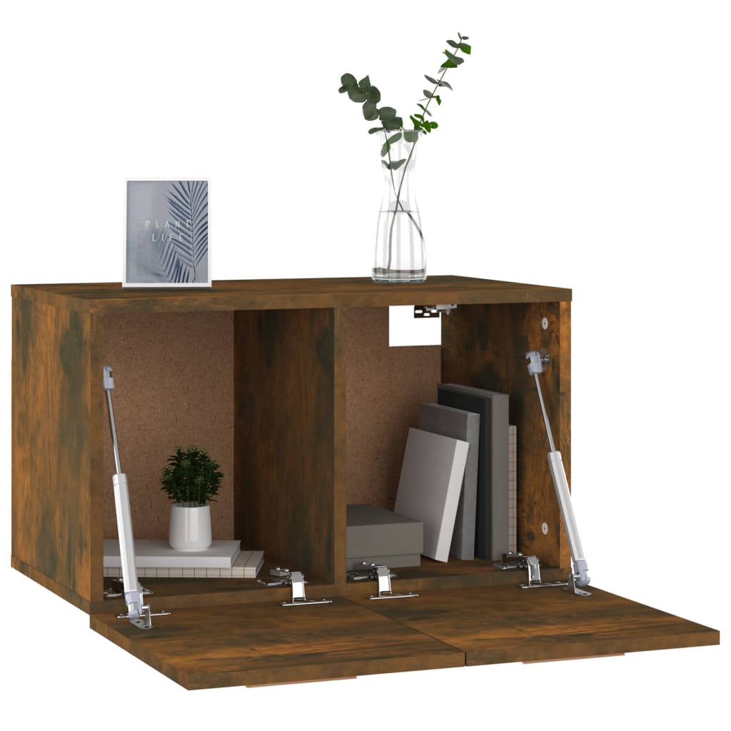 Wandkast 60x36,5x35 cm bewerkt hout gerookt eikenkleurig is nu te koop bij PeponiXL, paradijselijk wonen!