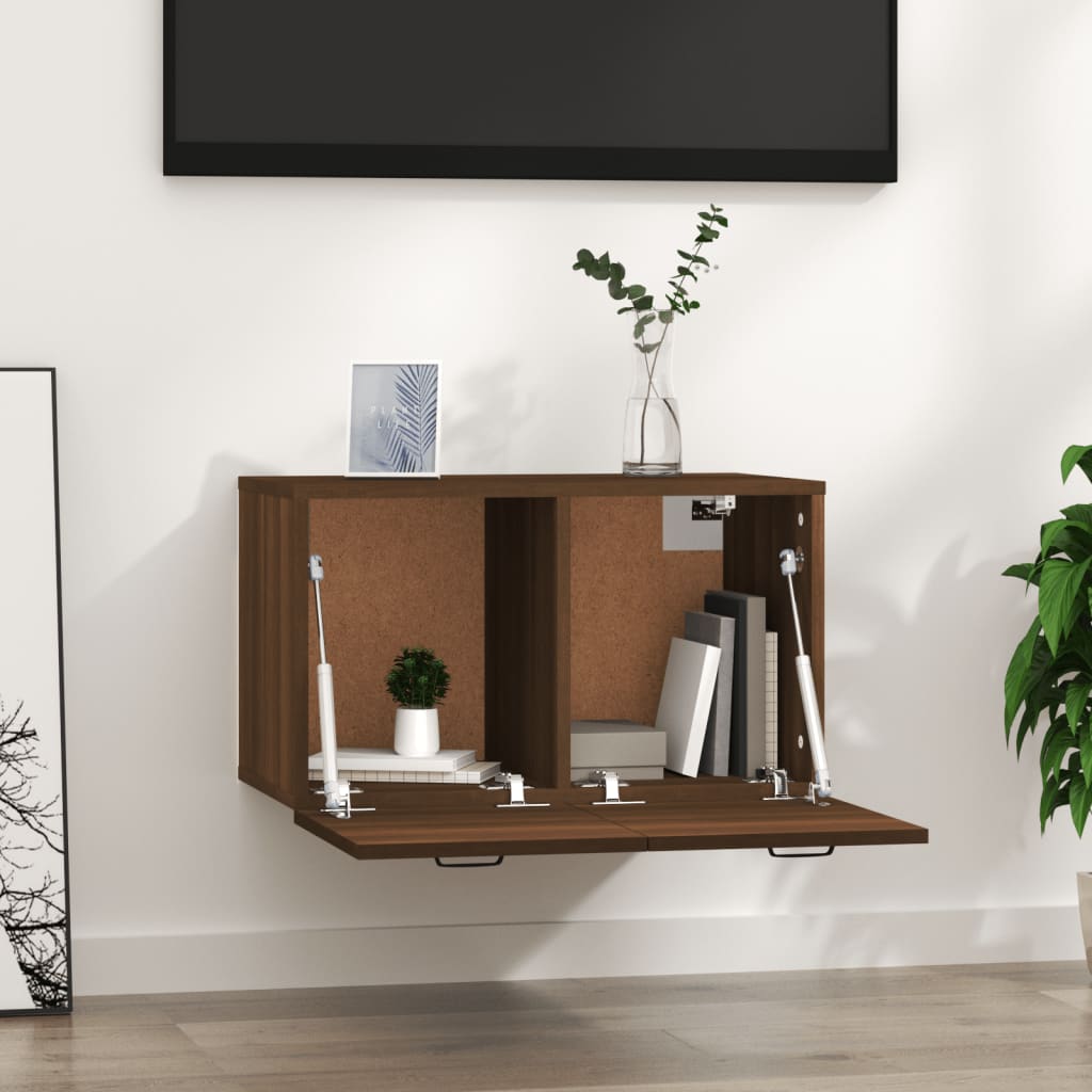 Wandkast 60x36,5x35 cm bewerkt hout bruin eikenkleur is nu te koop bij PeponiXL, paradijselijk wonen!