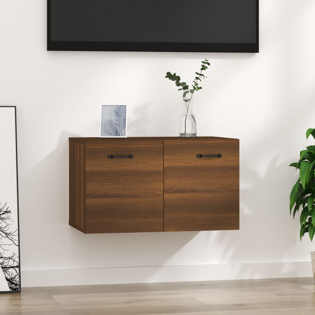 Wandkast 60x36,5x35 cm bewerkt hout bruin eikenkleur is nu te koop bij PeponiXL, paradijselijk wonen!