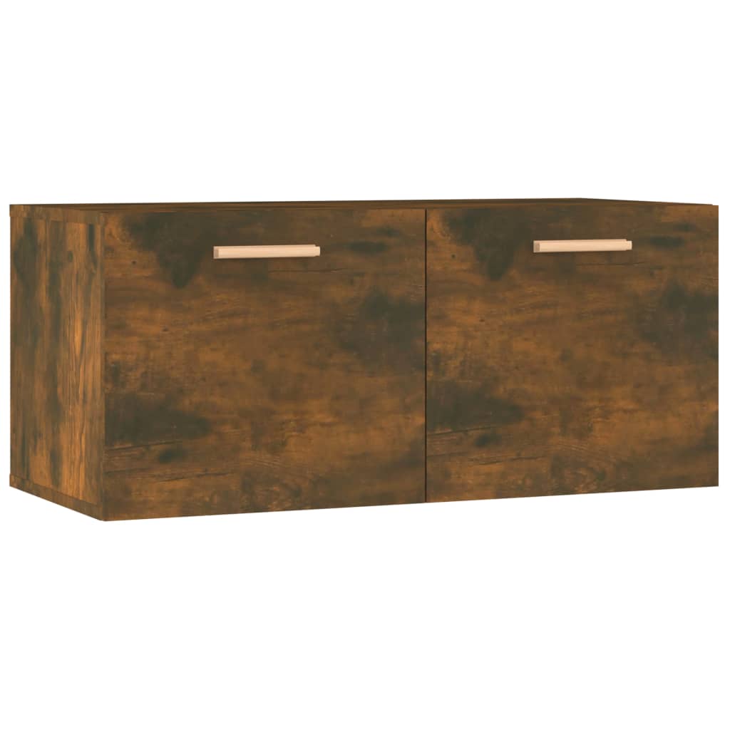 Wandkast 80x35x36,5 cm bewerkt hout gerookt eikenkleurig is nu te koop bij PeponiXL, paradijselijk wonen!