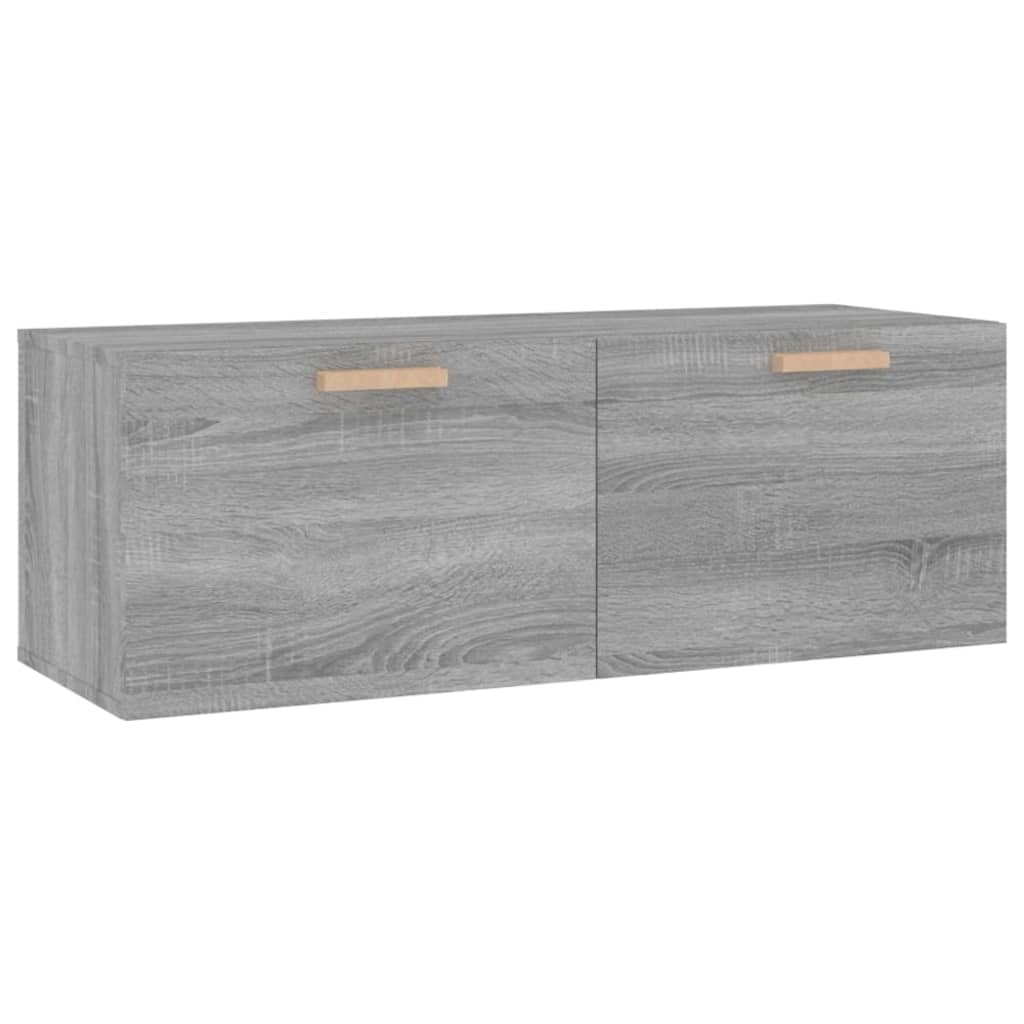 Wandkast 100x36,5x35 cm bewerkt hout grijs sonoma eikenkleurig is nu te koop bij PeponiXL, paradijselijk wonen!