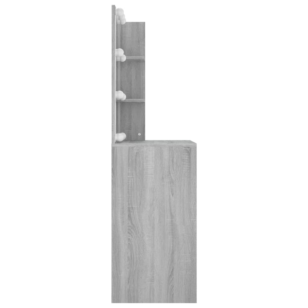 Kaptafel met LED-verlichting 60x40x140 cm grijs sonoma eiken is nu te koop bij PeponiXL, paradijselijk wonen!