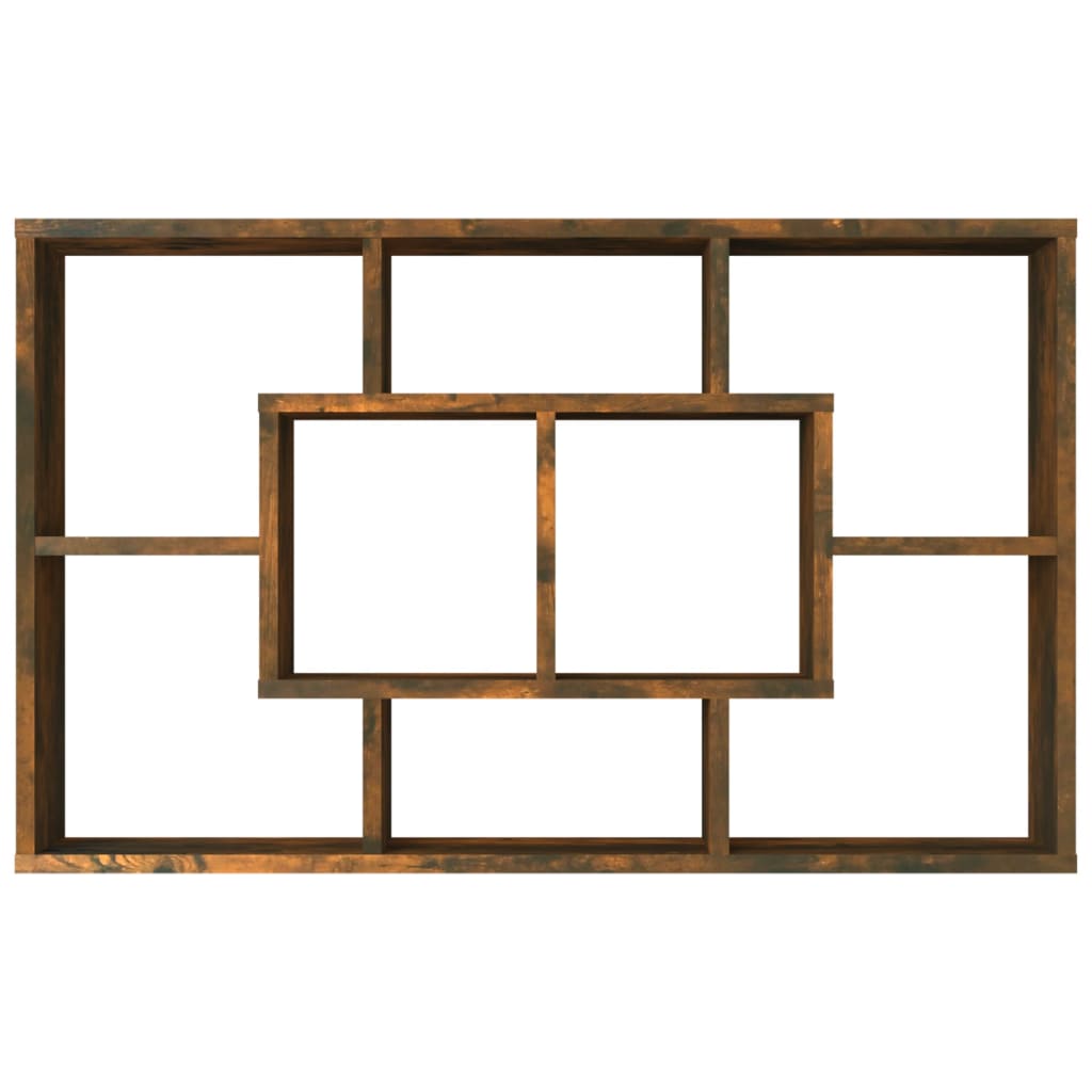 Wandschap 85x16x52,5 cm bewerkt hout gerookt eikenkleurig is nu te koop bij PeponiXL, paradijselijk wonen!