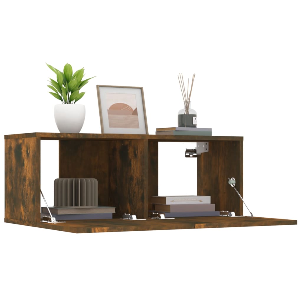 Tv-meubelen 2 st 80x30x30 cm bewerkt hout gerookt eikenkleur is nu te koop bij PeponiXL, paradijselijk wonen!