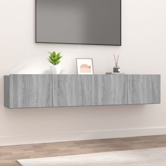 Tv-meubelen 2 st 80x30x30 cm bewerkt hout grijs sonoma eiken is nu te koop bij PeponiXL, paradijselijk wonen!