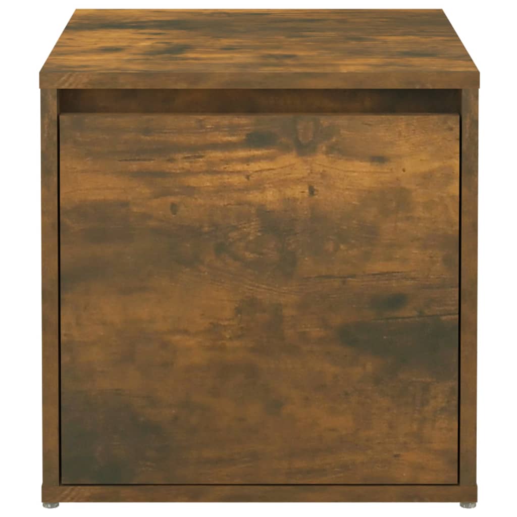 Opbergbox met lade 40,5x40x40 cm bewerkt hout gerookt eiken is nu te koop bij PeponiXL, paradijselijk wonen!