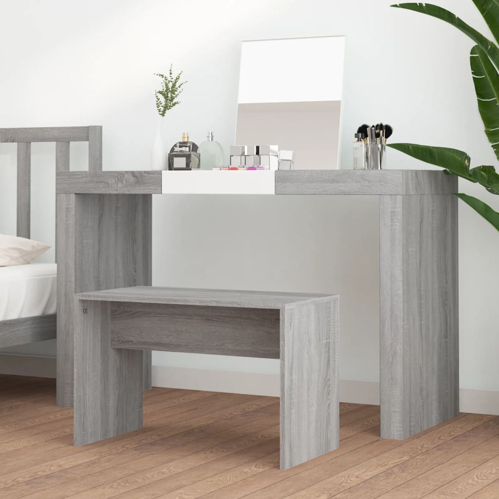 Kaptafelkruk 70x35x45 cm bewerkt hout grijs sonoma eikenkleurig is nu te koop bij PeponiXL, paradijselijk wonen!