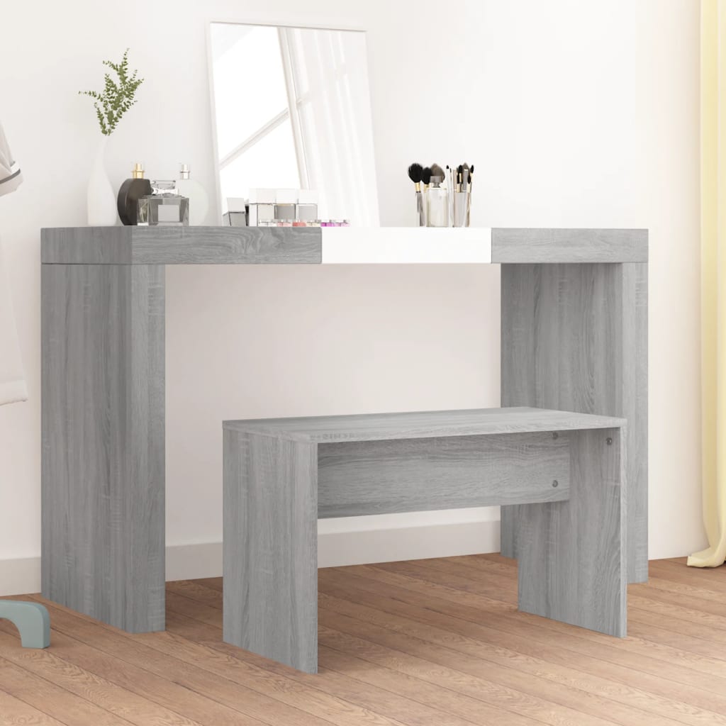 Kaptafelkruk 70x35x45 cm bewerkt hout grijs sonoma eikenkleurig is nu te koop bij PeponiXL, paradijselijk wonen!