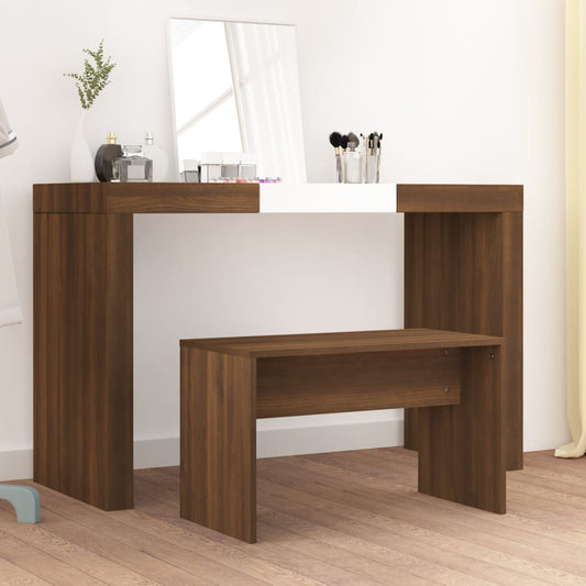 Kaptafelkruk 70x35x45 cm bewerkt hout bruin eikenkleur is nu te koop bij PeponiXL, paradijselijk wonen!